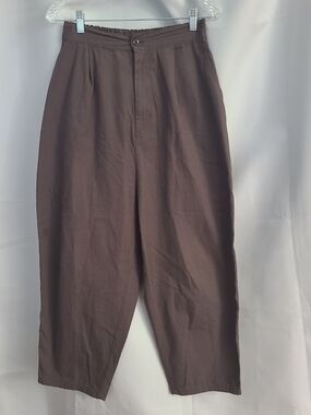 Samansa Mos2 Sz F (Free Size) Medium Brown Relaxed Loose Oversize Lagenlook Pant